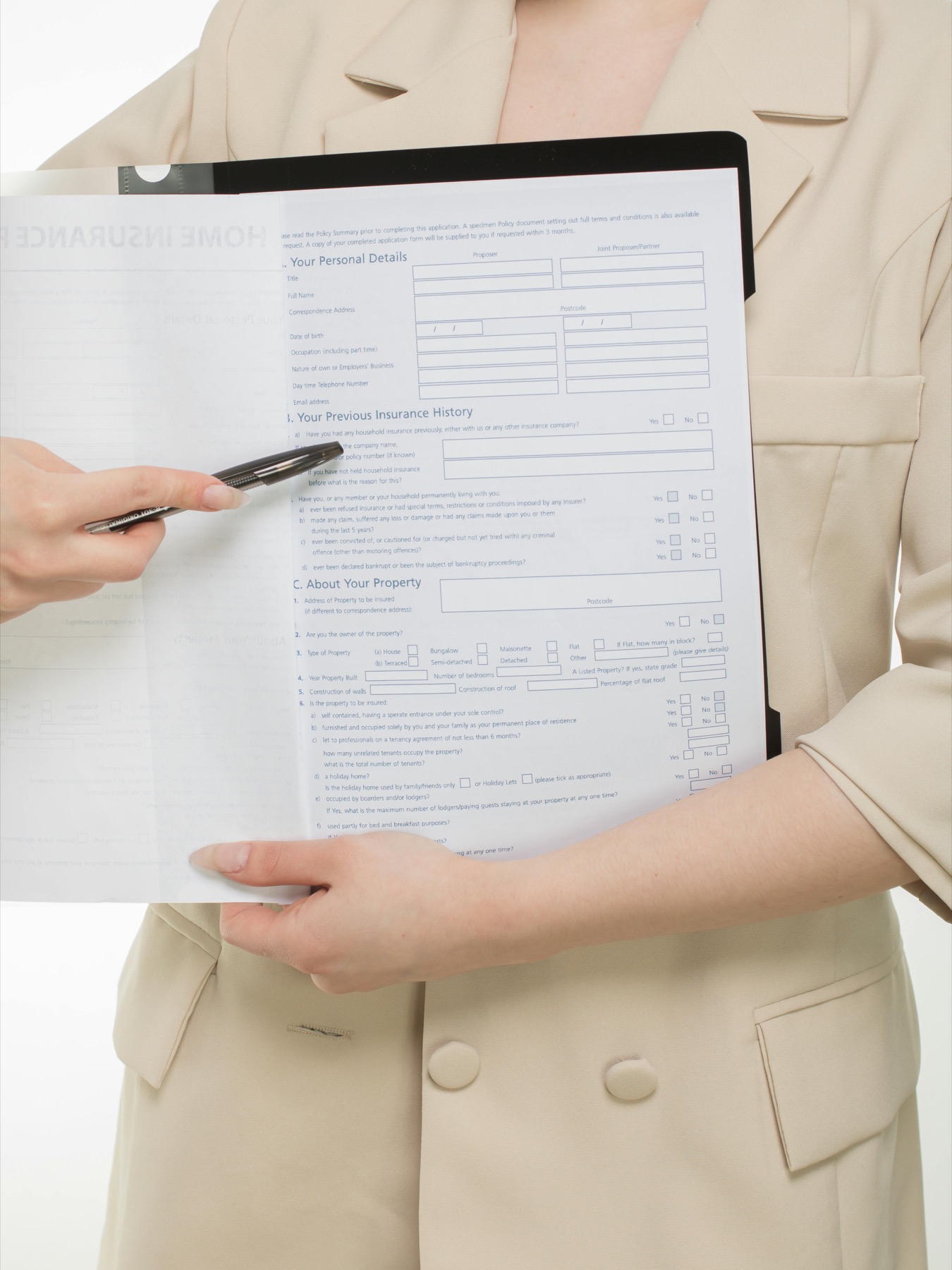 Policy documents on a table